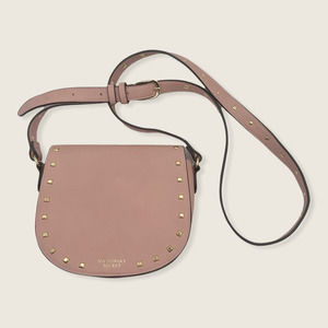 Victoria's Secret Small Vegan PU Pink Goldtone Studded Buckle Crossbody Bag